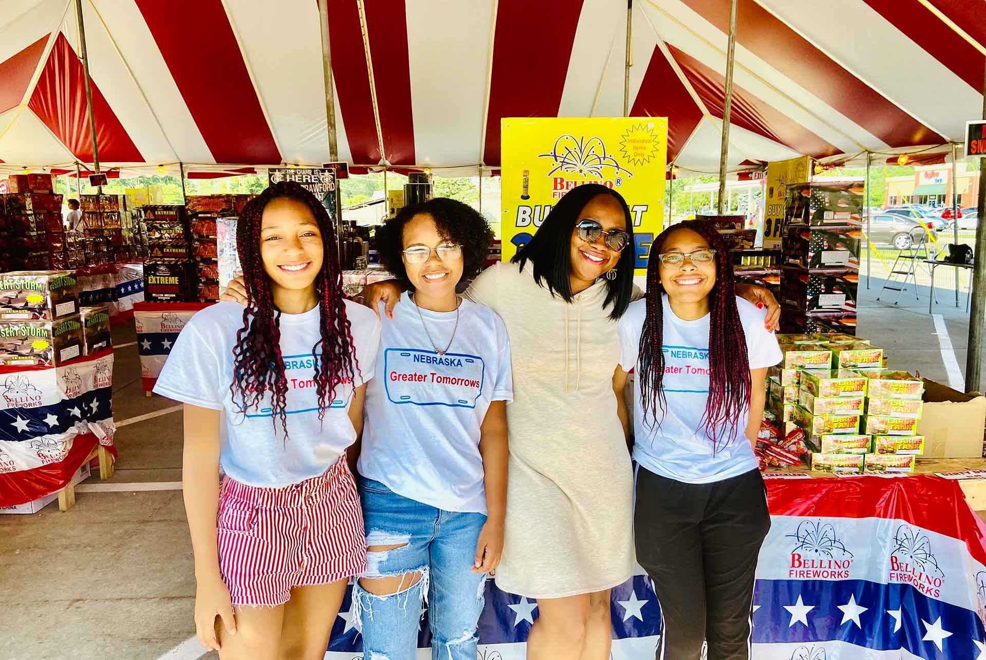 Community fireworks tent fundraiser